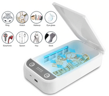 Load image into Gallery viewer, 5V UV Light Sterilizer Box | Jewelry Phones Cleaner Personal Sanitizer Disinfection Cabinet with Aromatherapy Diffuser