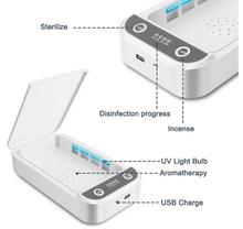 Load image into Gallery viewer, 5V UV Light Sterilizer Box | Jewelry Phones Cleaner Personal Sanitizer Disinfection Cabinet with Aromatherapy Diffuser