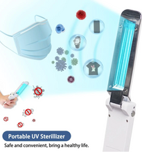 Load image into Gallery viewer, Portable Ultraviolet UV Germicidal Sterilizer Light - Portable UV Disinfection Sterilizer Lamp 2W USB/Battery Power Holding Ultraviolet Lamps
